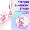 image:imageMakartt Holo Nail Stand for PressOn Nails DIY Magnetic Holder 1 Flower amp 2 Long Bases 10 Nail Stands for Gel Curing Beginners Practice Nail Tech amp Creators Display Nails Clear Pink 48 PuttyHolo Clear Pink Stands with Pink Base