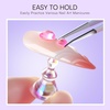 image:imageMakartt Holo Nail Stand for PressOn Nails DIY Magnetic Holder 1 Flower amp 2 Long Bases 10 Nail Stands for Gel Curing Beginners Practice Nail Tech amp Creators Display Nails Clear Pink 48 PuttyHolo Purple Stands with Clear Base