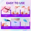 image:imageMakartt Holo Nail Stand for PressOn Nails DIY Magnetic Holder 1 Flower amp 2 Long Bases 10 Nail Stands for Gel Curing Beginners Practice Nail Tech amp Creators Display Nails Clear Pink 48 PuttyHolo Clear Pink Stands with Pink Base
