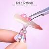 image:imageMakartt Holo Nail Stand for PressOn Nails DIY Magnetic Holder 1 Flower amp 2 Long Bases 10 Nail Stands for Gel Curing Beginners Practice Nail Tech amp Creators Display Nails Clear Pink 48 PuttyHolo Pink Stands with Clear Base