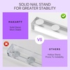 image:imageMakartt Holo Nail Stand for PressOn Nails DIY Magnetic Holder 1 Flower amp 2 Long Bases 10 Nail Stands for Gel Curing Beginners Practice Nail Tech amp Creators Display Nails Clear Pink 48 PuttyHolo Purple Stands with Clear Base