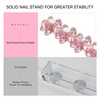 image:imageMakartt Holographic Nail Stand for PressOn Nails DIY Magnetic Holder 2 Pink Glitter Bases Presson Stand for Gel Curing Beginners Practice Skills Salon Nail Tech amp Content Creators Display NailsPinkflower Base