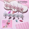 image:imageMakartt Holographic Nail Stand for PressOn Nails DIY Magnetic Holder 2 Pink Glitter Bases Presson Stand for Gel Curing Beginners Practice Skills Salon Nail Tech amp Content Creators Display NailsPinkclearflower Base