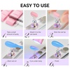 image:imageMakartt Holographic Nail Stand for PressOn Nails DIY Magnetic Holder 2 Pink Glitter Bases Presson Stand for Gel Curing Beginners Practice Skills Salon Nail Tech amp Content Creators Display NailsPurplePink
