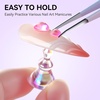 image:imageMakartt Holographic Nail Stand for PressOn Nails DIY Magnetic Holder 2 Pink Glitter Bases Presson Stand for Gel Curing Beginners Practice Skills Salon Nail Tech amp Content Creators Display NailsPurplePink