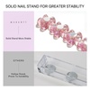 image:imageMakartt Holographic Nail Stand for PressOn Nails DIY Magnetic Holder 2 Pink Glitter Bases Presson Stand for Gel Curing Beginners Practice Skills Salon Nail Tech amp Content Creators Display NailsPinkclearflower Base