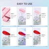 image:imageMakartt Holographic Nail Stand for PressOn Nails DIY Magnetic Holder 2 Pink Glitter Bases Presson Stand for Gel Curing Beginners Practice Skills Salon Nail Tech amp Content Creators Display NailsClearFlower Base