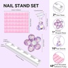 image:imageMakartt Holographic Nail Stand for PressOn Nails DIY Magnetic Holder 2 Pink Glitter Bases Presson Stand for Gel Curing Beginners Practice Skills Salon Nail Tech amp Content Creators Display NailsPurplePink