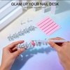 image:imageMakartt Holographic Nail Stand for PressOn Nails DIY Magnetic Holder 2 Pink Glitter Bases Presson Stand for Gel Curing Beginners Practice Skills Salon Nail Tech amp Content Creators Display NailsClearFlower Base