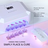 image:imageMakartt Holographic Nail Stand for PressOn Nails DIY Magnetic Holder 2 Pink Glitter Bases Presson Stand for Gel Curing Beginners Practice Skills Salon Nail Tech amp Content Creators Display NailsPinkflower Base