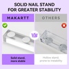 image:imageMakartt Holographic Nail Stand for PressOn Nails DIY Magnetic Holder 2 Pink Glitter Bases Presson Stand for Gel Curing Beginners Practice Skills Salon Nail Tech amp Content Creators Display NailsPurplePink