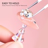 image:imageMakartt Holographic Nail Stand for PressOn Nails DIY Magnetic Holder 2 Pink Glitter Bases Presson Stand for Gel Curing Beginners Practice Skills Salon Nail Tech amp Content Creators Display NailsPinkflower Base