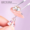 image:imageMakartt Holographic Nail Stand for PressOn Nails DIY Magnetic Holder 2 Pink Glitter Bases Presson Stand for Gel Curing Beginners Practice Skills Salon Nail Tech amp Content Creators Display NailsPinkclearflower Base
