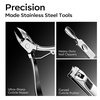 image:imageMakartt Manicure Kit Professional Nail Care Clippers Set  11 pcs Stainless Steel Tavel Women Men Fingernail Grooming Tool with Portable Black Leather CaseRosy Gold