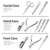 image:imageMakartt Manicure Kit Professional Nail Care Clippers Set  11 pcs Stainless Steel Tavel Women Men Fingernail Grooming Tool with Portable Black Leather CaseRosy Gold