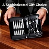 image:imageMakartt Manicure Kit Professional Nail Care Clippers Set  11 pcs Stainless Steel Tavel Women Men Fingernail Grooming Tool with Portable Black Leather CaseBlack