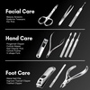 image:imageMakartt Manicure Kit Professional Nail Care Clippers Set  11 pcs Stainless Steel Tavel Women Men Fingernail Grooming Tool with Portable Black Leather CaseBlack
