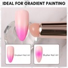 image:imageMakartt Nail Brush  2pcs Reusable Chrome Powder Applicator Pink Art Pen Silicone Brushes For Pat Ombre Gel and French Nails Lipstick Concealer Eyeshadow