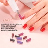 image:imageMakartt Nail Drill Bits Sanding Bands for Nail Drill 100Pcs 4 Color Coarse Fine 80120180240 Grit File Sand with 31mm Mini Mandrel Nail Bit Set for Acrylic Nails Gel Manicures and PedicureBrownBlackPurpleRose Red