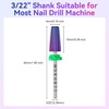 image:imageMakartt Nail Drill Bits Set10Pcs Dimond Tungsten Carbide Nails Bits332 Inch for Acrylic Gel Nails Cuticle ToolsRemove Acrylic Poly Nail Gel Nail Polish B36Bit Kit Manicure Pedicure Home Salon5 in 1 Nail Drill Bit Purple