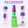 image:imageMakartt Nail Drill Bits Set10Pcs Dimond Tungsten Carbide Nails Bits332 Inch for Acrylic Gel Nails Cuticle ToolsRemove Acrylic Poly Nail Gel Nail Polish B36Bit Kit Manicure Pedicure Home Salon5 in 1 Nail Drill Bit Purple