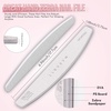 image:imageMakartt Nail File 100180 Grit Nail Files for Natural Nails Professional Strong Emery Boards for Nails Doubled Sides Washable Fingernail Files Manicure Tool SetZebra2pcs Trial Set100100 Grit