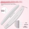 image:imageMakartt Nail File 100180 Grit Nail Files for Natural Nails Professional Strong Emery Boards for Nails Doubled Sides Washable Fingernail Files Manicure Tool SetZebra2pcs Trial Set240240 Grit