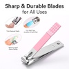 image:imageMakartt Nail File and Buffer Set Pink Basic Prep Kit with Cuticle Clipper Trimmer Pusher Brush Manicure Care Kit for Natural and Acrylic Nails 7pcsCuticle Tools4pcs