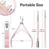 image:imageMakartt Nail File and Buffer Set Pink Basic Prep Kit with Cuticle Clipper Trimmer Pusher Brush Manicure Care Kit for Natural and Acrylic Nails 7pcsCuticle Tools4pcs