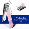 image:imageMakartt Nail File and Buffer Set Pink Basic Prep Kit with Cuticle Clipper Trimmer Pusher Brush Manicure Care Kit for Natural and Acrylic Nails 7pcsNail Clippers2pcs