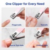 image:imageMakartt Nail File and Buffer Set Pink Basic Prep Kit with Cuticle Clipper Trimmer Pusher Brush Manicure Care Kit for Natural and Acrylic Nails 7pcsNail Clippers2pcs