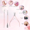 image:imageMakartt Nail File and Buffer Set Pink Basic Prep Kit with Cuticle Clipper Trimmer Pusher Brush Manicure Care Kit for Natural and Acrylic Nails 7pcsPink3pcs
