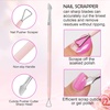 image:imageMakartt Nail File and Buffer Set Pink Basic Prep Kit with Cuticle Clipper Trimmer Pusher Brush Manicure Care Kit for Natural and Acrylic Nails 7pcsPink3pcs