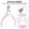 image:imageMakartt Nail File and Buffer Set Pink Basic Prep Kit with Cuticle Clipper Trimmer Pusher Brush Manicure Care Kit for Natural and Acrylic Nails 7pcsPink3pcs