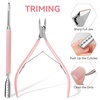 image:imageMakartt Nail File and Buffer Set Pink Basic Prep Kit with Cuticle Clipper Trimmer Pusher Brush Manicure Care Kit for Natural and Acrylic Nails 7pcsPink7pcs