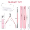 image:imageMakartt Nail File and Buffer Set Pink Basic Prep Kit with Cuticle Clipper Trimmer Pusher Brush Manicure Care Kit for Natural and Acrylic Nails 7pcsPink7pcs