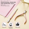 image:imageMakartt Nail File and Buffer Set Pink Basic Prep Kit with Cuticle Clipper Trimmer Pusher Brush Manicure Care Kit for Natural and Acrylic Nails 7pcsPink3pcs