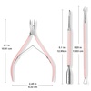 image:imageMakartt Nail File and Buffer Set Pink Basic Prep Kit with Cuticle Clipper Trimmer Pusher Brush Manicure Care Kit for Natural and Acrylic Nails 7pcsPink3pcs