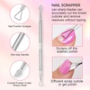 image:imageMakartt Nail File and Buffer Set Pink Basic Prep Kit with Cuticle Clipper Trimmer Pusher Brush Manicure Care Kit for Natural and Acrylic Nails 7pcsSilver3pcs