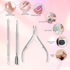 image:imageMakartt Nail File and Buffer Set Pink Basic Prep Kit with Cuticle Clipper Trimmer Pusher Brush Manicure Care Kit for Natural and Acrylic Nails 7pcsSilver3pcs