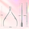 image:imageMakartt Nail File and Buffer Set Pink Basic Prep Kit with Cuticle Clipper Trimmer Pusher Brush Manicure Care Kit for Natural and Acrylic Nails 7pcsSilver3pcs