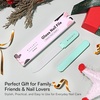 image:imageMakartt Nail Files Glass Nail Files for Natural Nails DoubleSided Reusable Sandblasted Fingernail Buffers with Case for Shape amp Smooth Finish Portable Manicure Gift Set 3pcs Pink Green Blue1pc Green glass nail file