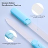 image:imageMakartt Nail Files Glass Nail Files for Natural Nails DoubleSided Reusable Sandblasted Fingernail Buffers with Case for Shape amp Smooth Finish Portable Manicure Gift Set 3pcs Pink Green Blue1pc Blue glass nail file