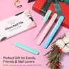 image:imageMakartt Nail Files Glass Nail Files for Natural Nails DoubleSided Reusable Sandblasted Fingernail Buffers with Case for Shape amp Smooth Finish Portable Manicure Gift Set 3pcs Pink Green Blue3pcs Pink Green Blue glass nail file