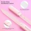 image:imageMakartt Nail Files Glass Nail Files for Natural Nails DoubleSided Reusable Sandblasted Fingernail Buffers with Case for Shape amp Smooth Finish Portable Manicure Gift Set 3pcs Pink Green Blue1pc Pink glass nail file