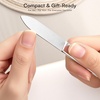 image:imageMakartt Nail Files Glass Nail Files for Natural Nails DoubleSided Reusable Sandblasted Fingernail Buffers with Case for Shape amp Smooth Finish Portable Manicure Gift Set 3pcs Pink Green BlueMetal nail file1pc