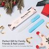 image:imageMakartt Nail Files Glass Nail Files for Natural Nails DoubleSided Reusable Sandblasted Fingernail Buffers with Case for Shape amp Smooth Finish Portable Manicure Gift Set 3pcs Pink Green Blue1pc Blue glass nail file