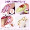 image:imageMakartt Nail Foil Glue 3D Gel Nail Art 2Pcs 8ml Nails Transfer Gel Adhesive for Linear Shell Ripple Designs UV LED Lamp Required1pc 8ml 3D Foil Nail Gel