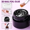 image:imageMakartt Nail Foil Glue 3D Gel Nail Art 2Pcs 8ml Nails Transfer Gel Adhesive for Linear Shell Ripple Designs UV LED Lamp Required2pcs 8ml 3D Foil Nail Gel