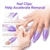 image:imageMakartt Nail Polish Remover Clips Kit 20PCS Reusable Nail Soak Off Clips for Fingers amp Toes Acrylic amp Nail Remover Tools DoubleEnded Cuticle Pusher Fast MessFree Gel Removal at Home or Salonpurple